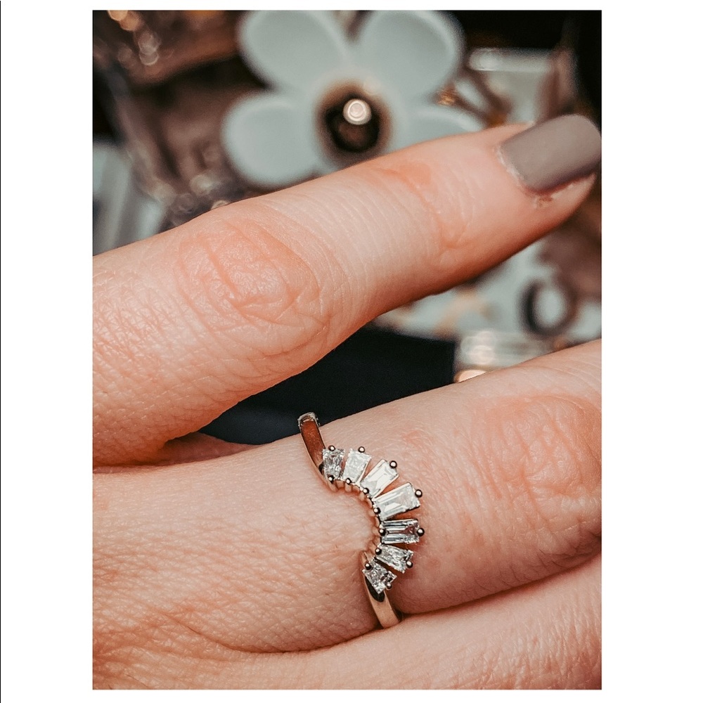 Art Deco Style 14k “Vanilla Gold”  Diamond Ring Enhancer - Picture 3 of 5